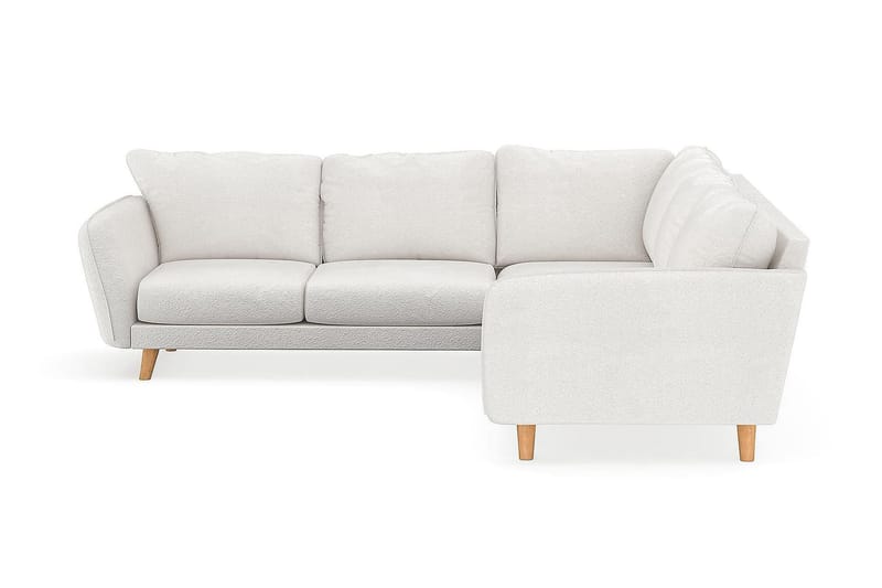 Trend Lyx 6-personers Vendbar L-formet Hjørnesofa i Bouclé - Hvid - Møbler - Sofaer - Hjørnesofa