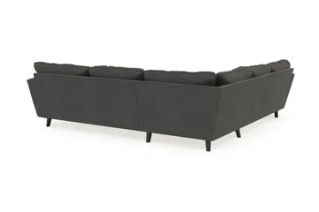Trend Lyx 6-personers Vendbar L-formet Hjørnesofa i Manchester - Mørkegrå - Møbler - Sofaer - Hjørnesofa