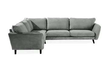 Trend Lyx 6-personers Vendbar L-formet Hjørnesofa i Stof - Grå - Møbler - Sofaer - Hjørnesofa