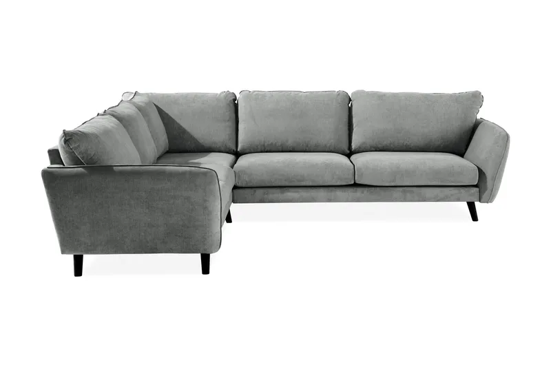 Trend Lyx 6-personers Vendbar L-formet Hjørnesofa i Stof - Grå - Møbler - Sofaer - Hjørnesofa
