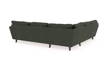 Trend Lyx 6-personers Vendbar L-formet Hjørnesofa i Manchester - Mørkegrøn - Møbler - Sofaer - Hjørnesofa