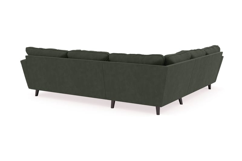 Trend Lyx 6-personers Vendbar L-formet Hjørnesofa i Manchester - Mørkegrøn - Møbler - Sofaer - Hjørnesofa