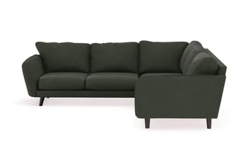 Trend Lyx 6-personers Vendbar L-formet Hjørnesofa i Manchester - Mørkegrøn - Møbler - Sofaer - Hjørnesofa