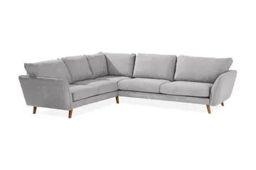 Trend Lyx 6-personers Vendbar L-formet Hjørnesofa i Stof - Lysegrå - Møbler - Sofaer - Hjørnesofa