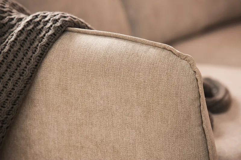 Trend Lyx 6-personers Vendbar L-formet Hjørnesofa i Stof - Beige - Møbler - Sofaer - Hjørnesofa