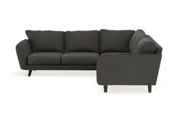 Trend Lyx 6-personers Vendbar L-formet Hjørnesofa i Manchester - Mørkegrå - Møbler - Sofaer - Hjørnesofa
