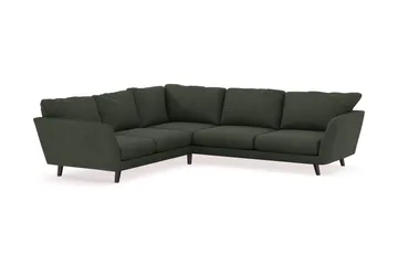 Trend Lyx 6-personers Vendbar L-formet Hjørnesofa i Manchester - Mørkegrøn - Møbler - Sofaer - Hjørnesofa