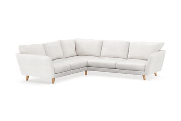 Trend Lyx 6-personers Vendbar L-formet Hjørnesofa i Bouclé - Hvid - Møbler - Sofaer - Hjørnesofa