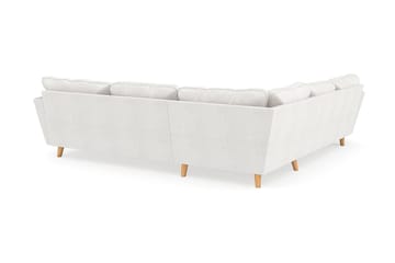Trend Lyx 6-personers Vendbar L-formet Hjørnesofa i Bouclé - Hvid - Møbler - Sofaer - Hjørnesofa
