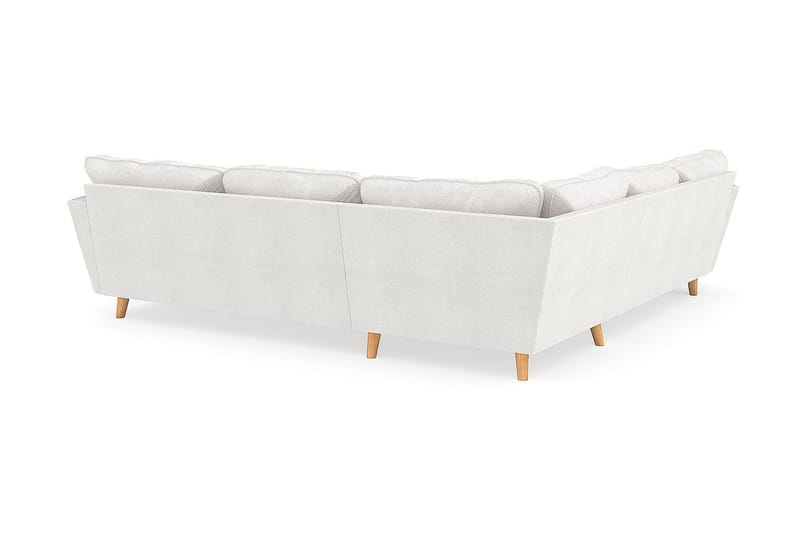 Trend Lyx 6-personers Vendbar L-formet Hjørnesofa i Bouclé - Hvid - Møbler - Sofaer - Hjørnesofa