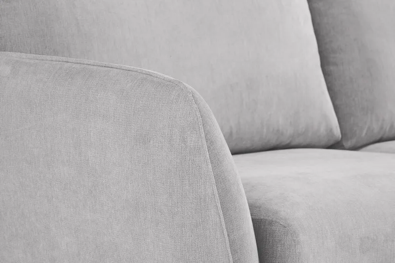 Trend Lyx 6-personers Vendbar L-formet Hjørnesofa i Stof - Lysegrå - Møbler - Sofaer - Hjørnesofa