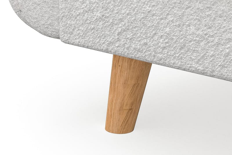 Trend Lyx 6-personers Vendbar L-formet Hjørnesofa i Bouclé - Hvid - Møbler - Sofaer - Hjørnesofa