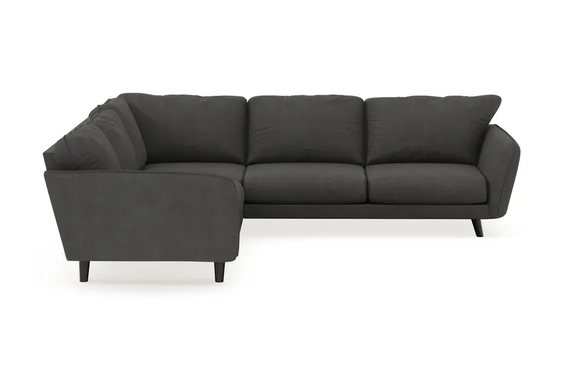 Trend Lyx 6-personers Vendbar L-formet Hjørnesofa i Manchester, Mørkegrå