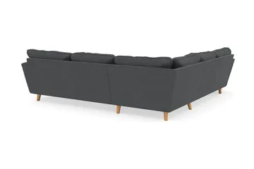 Trend Lyx 6-personers Vendbar L-formet Hjørnesofa i Manchester - Mørkegrå - Møbler - Sofaer - Hjørnesofa
