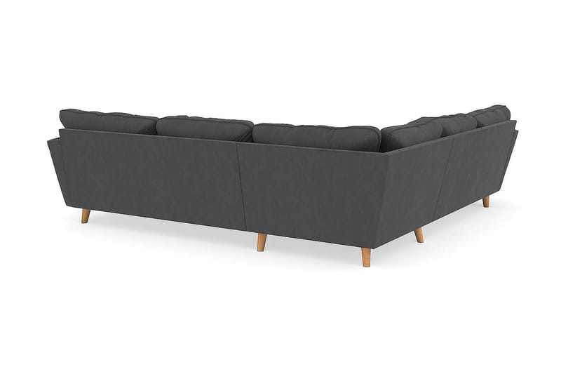 Trend Lyx 6-personers Vendbar L-formet Hjørnesofa i Manchester - Mørkegrå - Møbler - Sofaer - Hjørnesofa