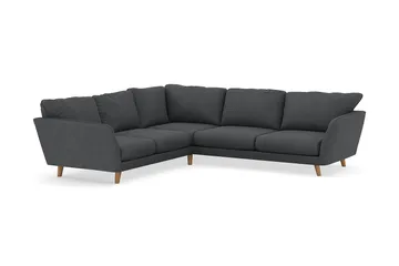 Trend Lyx 6-personers Vendbar L-formet Hjørnesofa i Manchester - Mørkegrå - Møbler - Sofaer - Hjørnesofa
