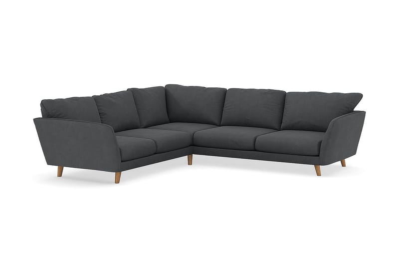 Trend Lyx 6-personers Vendbar L-formet Hjørnesofa i Manchester - Mørkegrå - Møbler - Sofaer - Hjørnesofa