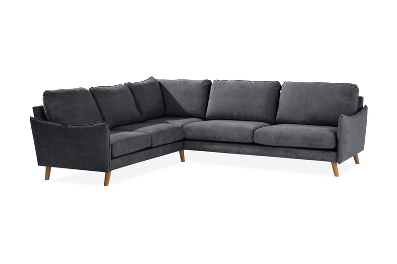 Trend Lyx Hjørnesofa Vendbar, Mørkegrå/Eg