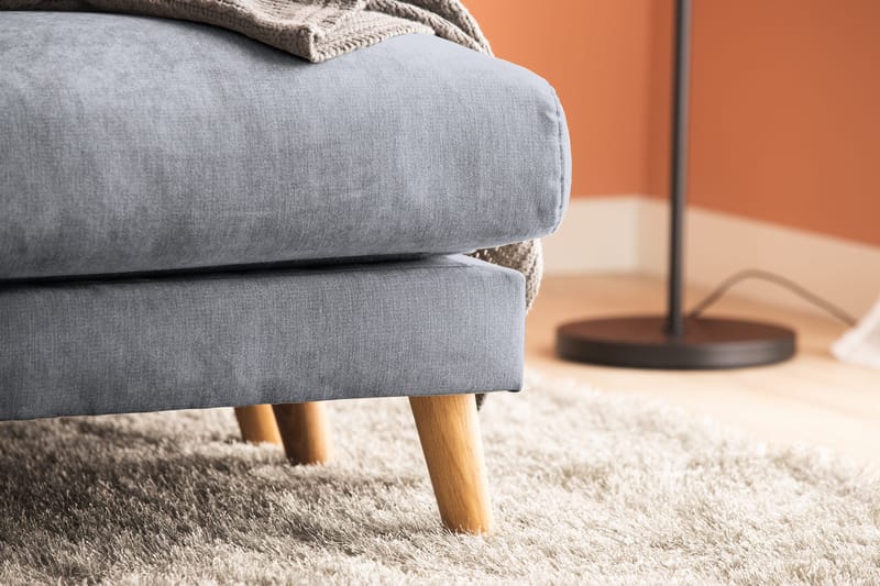 Trend Lyx U-Sofa med Chaiselong Højre - Mørkegrå/Eg - Møbler - Sofaer - U Sofa