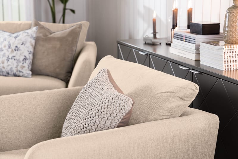 Trend Sofagruppe 3-personers + 2-personers Stofsofa - Beige - Møbler - Sofaer - Sofagrupper