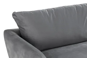 Trend Sofagruppe 3-personers + 2-personers Sofa + Lænestol + Fodskammel i Fløjl - Lysegrå - Møbler - Sofaer - Sofagrupper