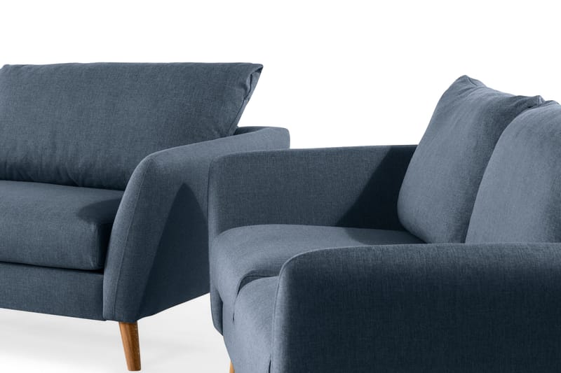 Trend Sofagruppe 3-personers + 2-personers Stofsofa - Blå - Møbler - Sofaer - Sofagrupper