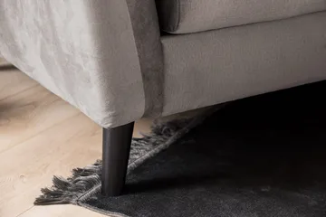 Trend Sofagruppe 3-personers + 2-personers Sofa + Lænestol + Fodskammel i Fløjl - Brun - Møbler - Sofaer - Sofagrupper