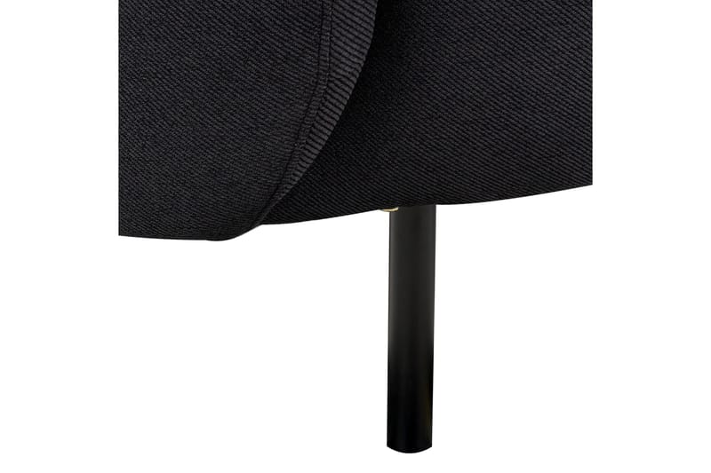 Tuka 2-personers Sofa i Stof med Metalben - Sort - Møbler - Sofaer - 2 personers sofa