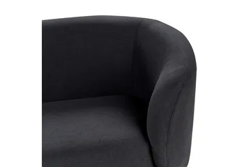 Tuka 2-personers Sofa i Stof med Metalben - Sort - Møbler - Sofaer - 2 personers sofa
