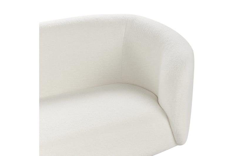 Tuka 3-personers Sofa med Afrundede Armlæn i Bouclé - Hvid|Sort - Møbler - Sofaer - 3 personers sofa