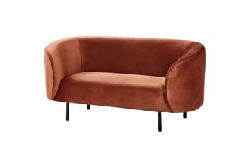 Tuka Sofa 2-personers - Sort/Orange - Møbler - Sofaer - Velour sofaer