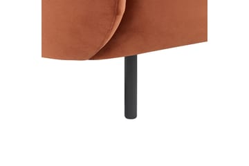 Tuka Sofa 2-personers - Sort/Orange - Møbler - Sofaer - Velour sofaer