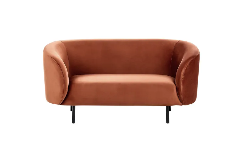 Tuka Sofa 2-personers, Sort/Orange