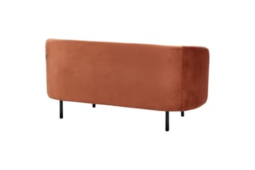 Tuka Sofa 2-personers - Sort/Orange - Møbler - Sofaer - Velour sofaer
