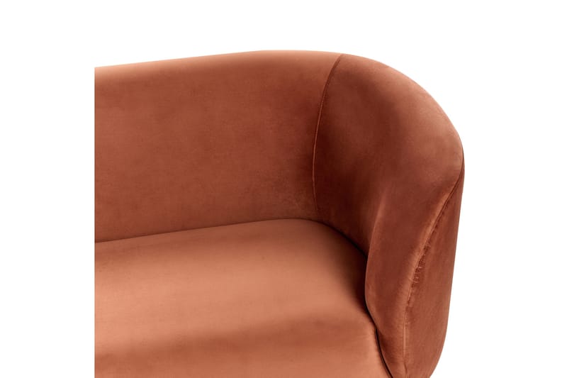 Tuka Sofa 2-personers - Sort/Orange - Møbler - Sofaer - Velour sofaer