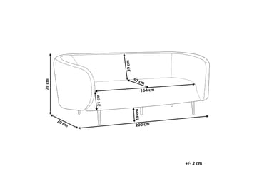 Tuka Sofa 3-personers - Sort/Hvid - Møbler - Sofaer - 3 personers sofa