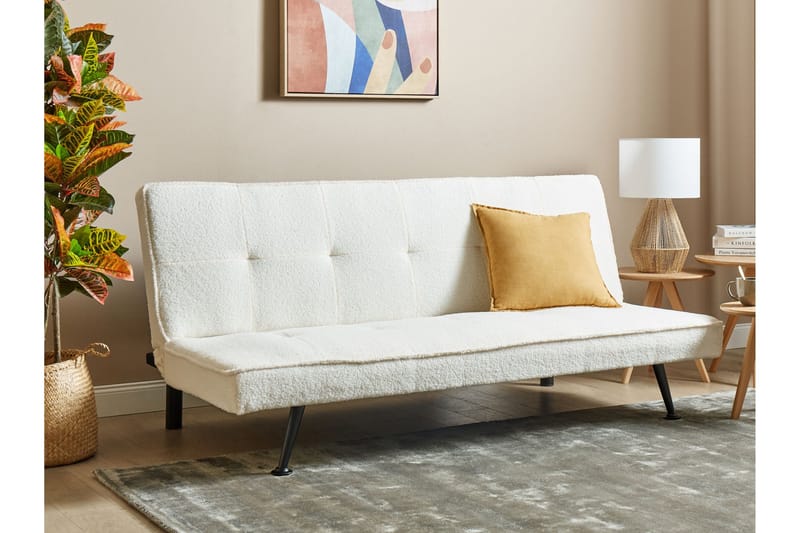 Tunni Sovesofa 3-personers - Sort/Hvid - Møbler - Sofaer - Sovesofaer