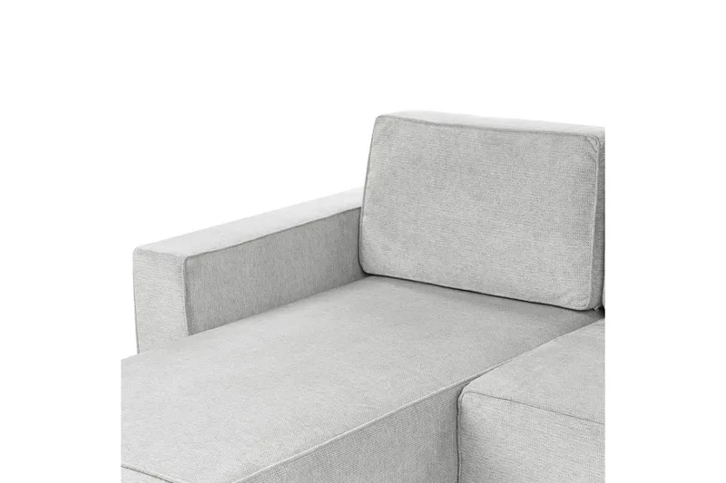U-formad soffa Beliani Vatne Beige/svart Grey||Black - Møbler - Sofaer - Sofagrupper