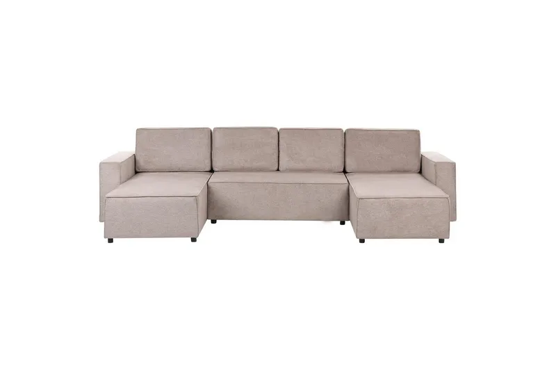 U-formad soffa Beliani Vatne Beige/svart NO_BRAND Brown||Black, undefined