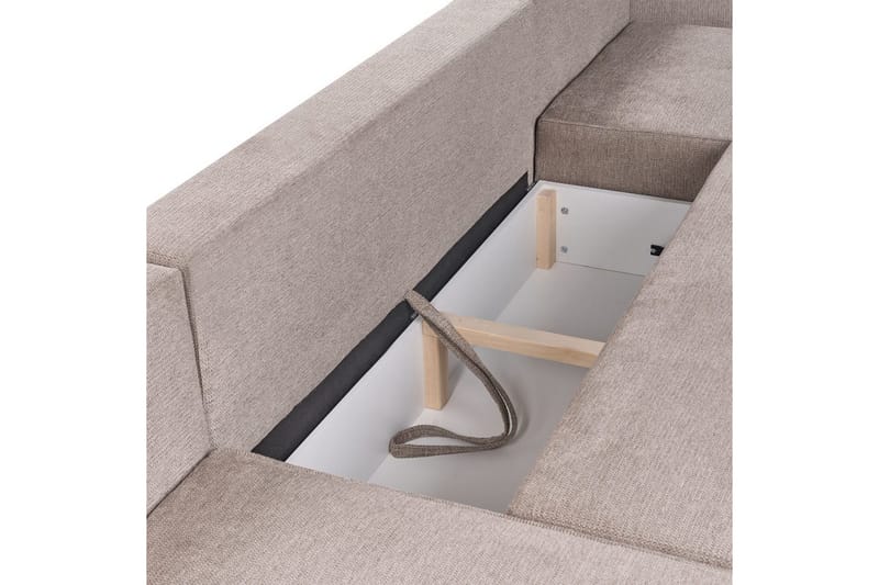 U-formad soffa Beliani Vatne Beige/svart NO_BRAND Brown||Black - Møbler - Sofaer - Sofagrupper