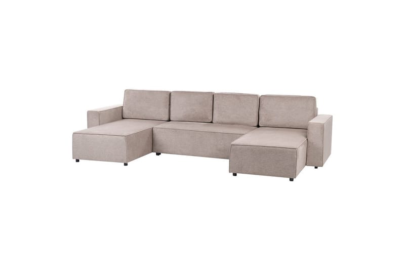 U-formad soffa Beliani Vatne Beige/svart NO_BRAND Brown||Black - Møbler - Sofaer - Sofagrupper