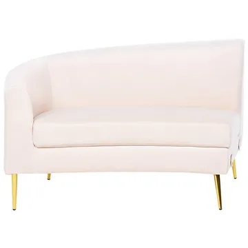 U-formet sofa Moss - Beige, guld - Møbler - Sofaer - Velour sofaer