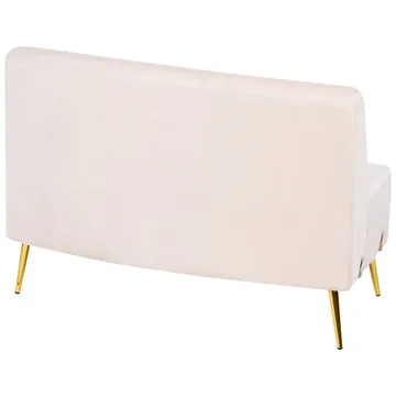 U-formet sofa Moss - Beige, guld - Møbler - Sofaer - Velour sofaer