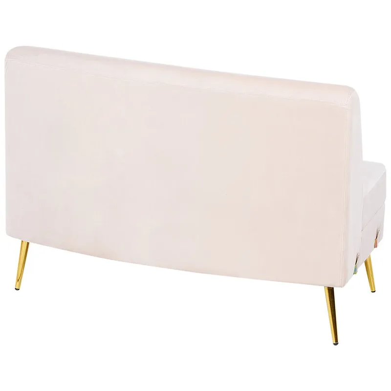 U-formet sofa Moss - Beige, guld - Møbler - Sofaer - Velour sofaer