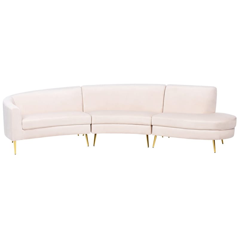 U-formet sofa Moss - Beige, guld - Møbler - Sofaer - Hjørnesofa