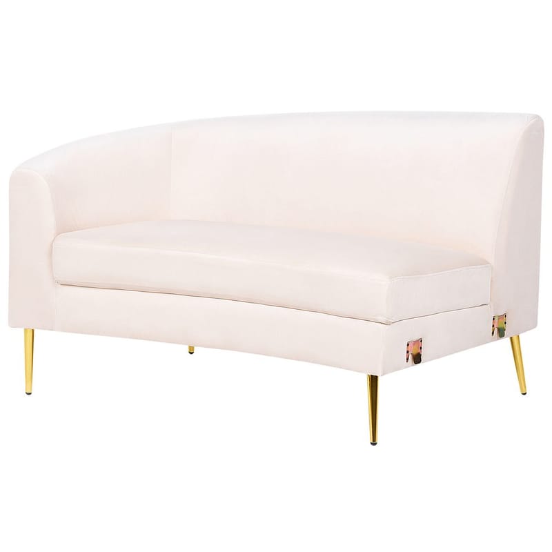 U-formet sofa Moss - Beige, guld - Møbler - Sofaer - Velour sofaer