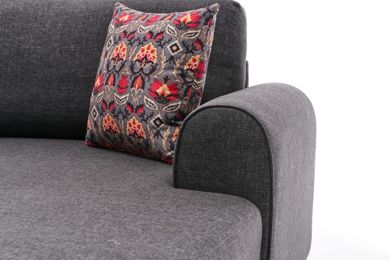 Belena U-sofa med Chaiselong Venstre - Antracit/Sort - Møbler - Sofaer - U Sofa