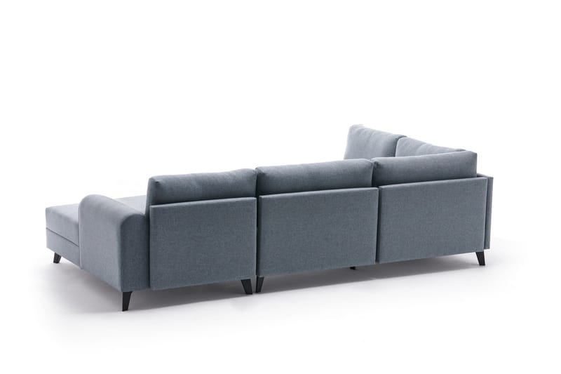 Belena U-sofa med Chaiselong Venstre - Blå/Sort - Møbler - Sofaer - U Sofa