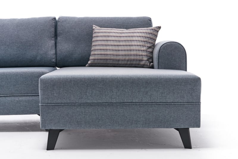 Belena U-sofa med Chaiselong Venstre - Blå/Sort - Møbler - Sofaer - U Sofa