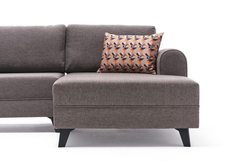 Belena U-sofa med Chaiselong Venstre - Brun/Sort - Møbler - Sofaer - U Sofa